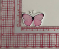 No.280   Set of Two Pink Butterfly Flatbacks