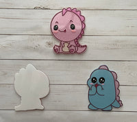 Set of Three Cute Dinosaur Flatbacks