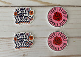 Set of Two My Body Flatbacks Flat Back Embellishment